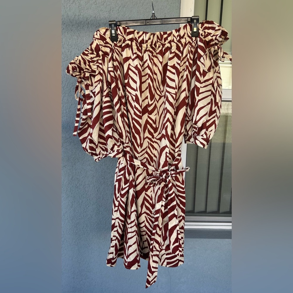 Eloquii Elements Off The Shoulder Cotton Pullover Belted Dress Size 22 - Picture 3 of 7